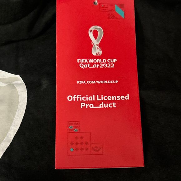 FIFA World Cup Qatar 2022 Official Long Sleeve T-Shirt - Men's Small-Black NEW - Picture 5 of 8